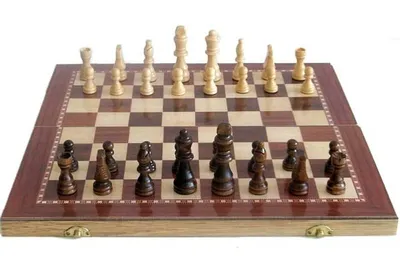 Produktbild von Sedco Holzschach 96 C02 Schwarz/Weiß 29x29 cm