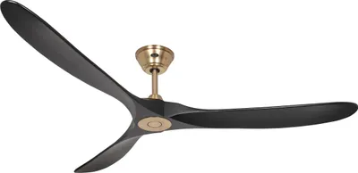 Immagine prodotto di Ventilatore da soffitto a risparmio energetico con telecomando Eco Genuino 180 cm Ottone opaco / Nero opaco