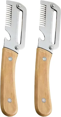 Produktbild von 2-teiliges Mehrzweck-Gemüseschäler-Set mit Frühlingszwiebelschneider und Flaschenöffner – Neues 3-in-1-Julienne-Messer mit Edelstahlklinge für Zuckerrohr, Kürbis und Papaya (2026)