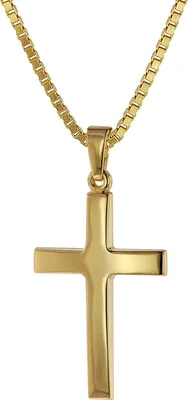 Produktbild von trendor 75263 Kreuz-Anhänger Gold 333 (8 Karat) + Goldplattierte Kette, 40 cm