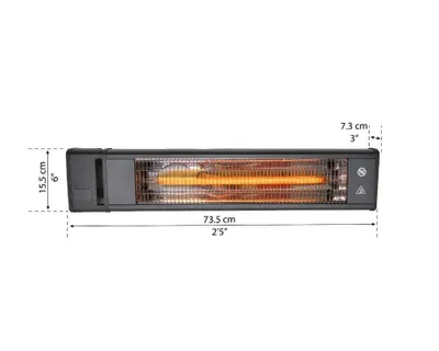 Image de Chauffage infrarouge extérieur 1800w noir - Palram - 705782 -