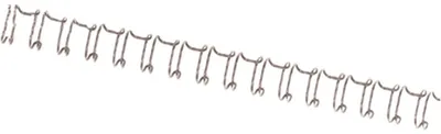 Produktbild von GBC WireBind Drahtbinderücken, silber, 8mm (100), Silber, 3 Blätter, Metall, A4, 8 mm, 318 mm