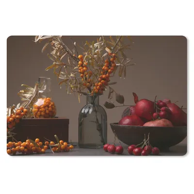 Produktbild von MuchoWow® Mauspad Mousepad Obst - Vase - Stilleben 27x18 cm - Mousepads - Maus Mat - Pad - Mausunterlage - Büroartikel - Desk Matten
