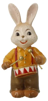 Produktbild von Goebel Figur Hase Herziger Trommler, Osterhase, Steingut, Bunt, 8 cm, 66845971