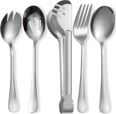 Produktbild von Salatbesteckset - Edelstahl - 5 Teile