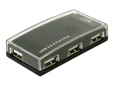 Image de DELOCK USB-HUB 4-Port USB, schwarz, mit NT extern