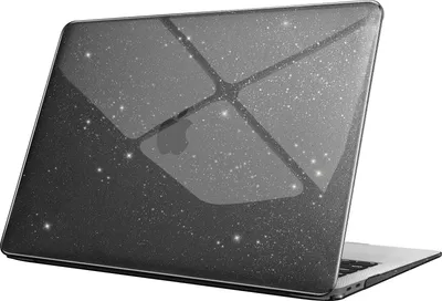 Produktbild von Fintie Hülle kompatibel mit MacBook Air 13 (2018-2020 Version) A2337(M1)/A2179/A1932, Ultradünne Hartschale Schutzhülle Snap Case kompatibel mit MacBook Air 13" Retina, Schwarz(Glitzer)