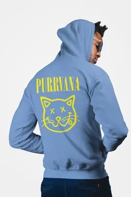 Produktbild von D&B Uni Hoodie ZIPZN00009 Purrvana Hellblau-Größe XL