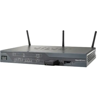 Produktbild von Cisco 887, 10, 100 Mbit/Sek, ADSL, ADSL2/2+, IEEE 802.11n, 128-bit WEP, 256-bit WEP, 3DES, DES, 60W