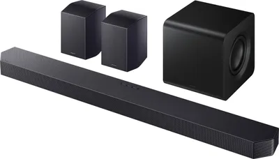 Produktbild von Samsung Q-series HW-Q930F, 9.1.4 Kanäle, 42 W, Dolby Digital 5.1, Dolby Digital Plus, Dolby TrueHD, Adaptiv, Game Pro, Standard, Surround Sound Erweiterung, Kabellos, Schwarz