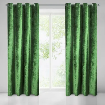 Immagine prodotto di Tenda pronta per le vie 140x250 Elizia verde scuro in velluto decorato con broccato Eurofirany