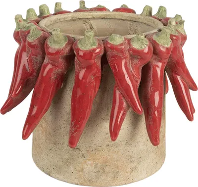 Zdjęcie produktu dla Clayre & Eef Doniczka Ø 21x17 cm Beżowa Terakota