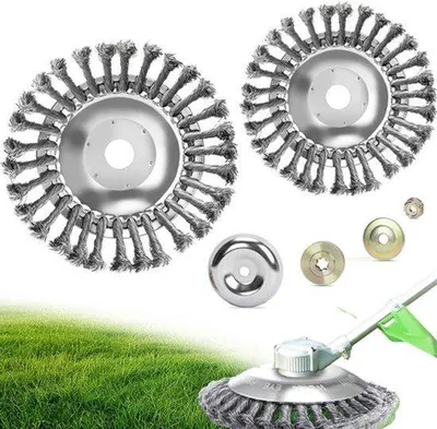 Zdjęcie produktu dla Kosiarka do szczotki z trawy, metalowa szczotka 150 & 200 mm 2 sztuki