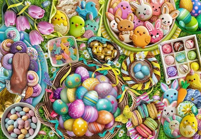 Obrázok produktu pre Bluebird Puzzle Veľkonočné pochúťky - 1000 dielikov farebných puzzle