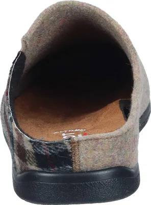 Produktbild von Fly Flot Herren Hausschuh Filz aus recyceltem PET mit Karo Muster 220064, Größe:46 EU, Farbe:Braun