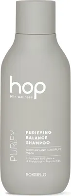 Zdjęcie produktu dla Montibello | Szampon HOP Purifying Balance – 300 ml – Do wszystkich rodzajów włosów – Przeciwłupieżowy – Wegański