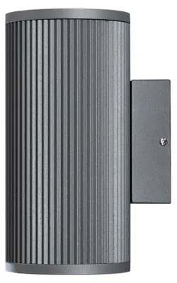 Image de Konstsmide Siracusa Up & Down aluminium gris laqué, verre transparent, réflecteur 7514-300