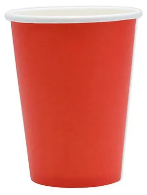 Biologisch abbaubarer Becher 200 ml, 25 Stück, rot