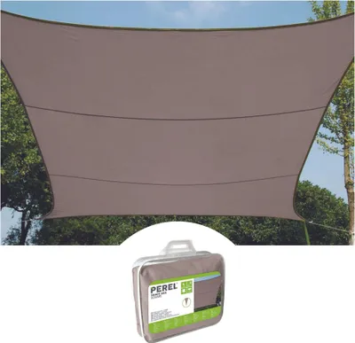 Produktbild von Perel Sonnensegel, Segel Sonnenschutz für Terrasse und Pool, wasserabweisend, UV-Schutz, 4