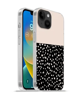 Produktbild von MuchoWow® Handyhülle Schutzhülle Hülle für Apple iPhone 14 - Softcase Polka dots - Beige - Schwarz Silikon Softcase Handy Hülle - Mobiltelefonhülle