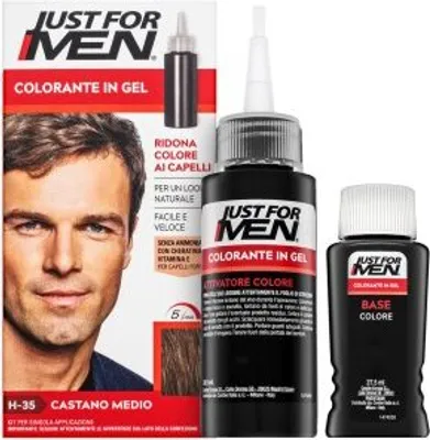 Obrázek produktu pro Just For Men Kaštanově hnědý středně barvící šampon H35 27,5 ml + 38,5 ml