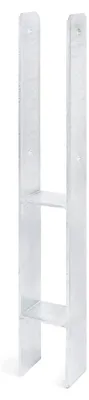 Image de Alberts 213800, support de poteau en H, galvanisé à chaud, largeur intérieure 71 mm, hauteur totale 600 mm, épaisseur du matériau 5 mm
