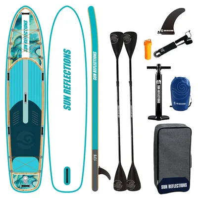 Immagine prodotto di Tavola gonfiabile SUP per famiglie, dimensioni 411x89x15 cm, capacità fino a 295 kg, modello XXL per Stand Up Paddle