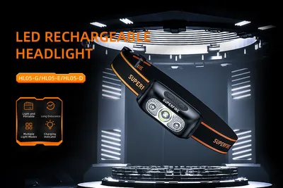 Produktbild von Supfire HL05-D LED Stirnlampe 2W, 110lm, USB-C, Li-ion