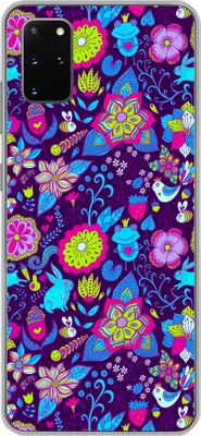 Produktbild von MuchoWow® Handyhülle Schutzhülle Hülle für Telefoonhoesje Samsung Galaxy S20 Plus Mädchen - Kaninchen - Rosa - Muster - Mädchen - Kinder - Kinder Silikon Softcase Handy Hülle - Hartschale
