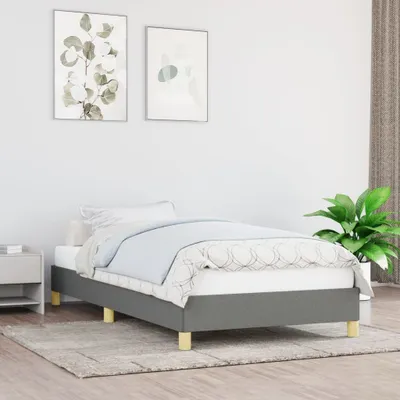 Productafbeelding van Maison Exclusive - Bedframe zonder matras, donkergrijs, 90x190 cm, stof
