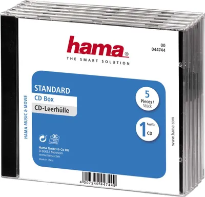 A stack of Hama CD jewel cases.