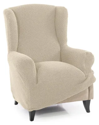 Image de Housse de siège élastique, pour fauteuil à une place, de 70 à 100 cm, en tissu jacquard, pour fauteuil à oreilles