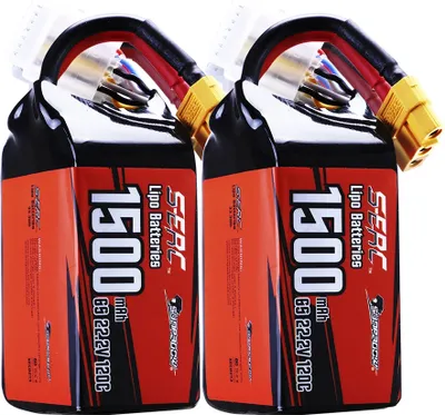 Produktbild von RC Lipo-Akku, 22,2V 6S-Konfiguration, 120C Entladegeschwindigkeit, Mit 2*Batterie