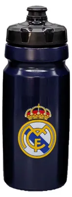 Image de Bouteille d'eau Real Madrid, 590 ml, référence 25BRMA316GDE, bleu foncé. Produit officiel sous licence