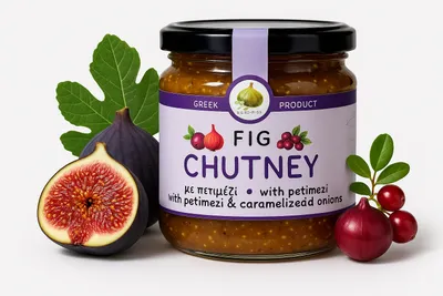 Produktbild von AgroFigs Feigen-Chutney mit Karamellisierten Zwiebeln 230 g – Süß-Würziger Dip aus Griechenland