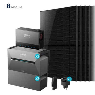Produktbild von Anker Solix Power Dock Balkonkraftwerk 4000W mit Speicher – inkl. anker solix Solarbank 3 E2700 Pro x2 & BP2700 x2