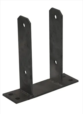 Immagine prodotto di Supporto a U nero per pali 10 x 10 cm - al pezzo