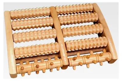 Produktbild von Fußmassagerolle aus Holz für Plantarfasziitis inkl. Massagegerät für Füße, Massage Roller zur Fußmassage und Linderung von Fußschmerzen