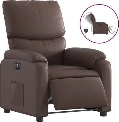 Produktbild von vidaXL Elektrischer Relaxsessel Braun Kunstleder