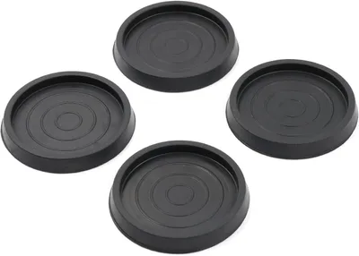 Produktbild von 4 Stück rutschfeste Möbeluntersetzer aus Gummi in Schwarz