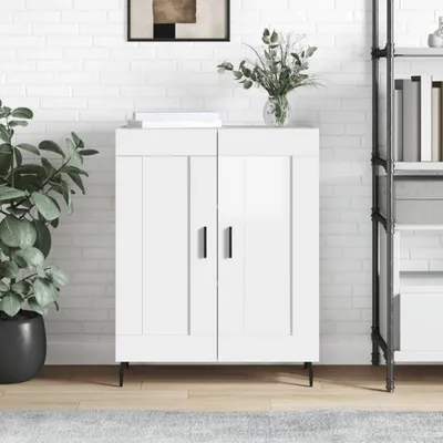 Obrázek produktu pro vidaXL Příborník vysoký lesk bílý 69,5x34x90 cm Dřevěný materiál