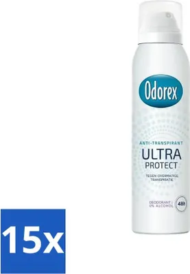 Image de Odorex - Déodorant Spray - Ultra Protect - Extra Fort - 150 ml - Pack Avantage - 15 pièces