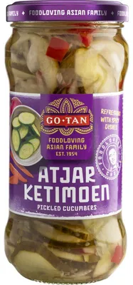 Produktbild von Go-Tan Atjar Ketimoen 330g – Indonesische Mixed Pickles, würzig & knackig