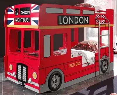 Produktbild von Vipack Autobett London Bus Rot
