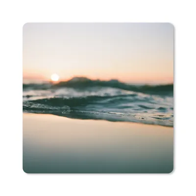 Produktbild von MuchoWow® Mauspad Mousepad Meer - Wellen - Sonne 20x20 cm - Mousepads - Maus Mat - Pad - Mausunterlage - Desk Mat - Bureauartikeln