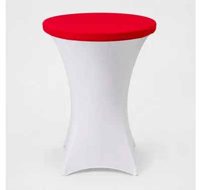 Obrázek produktu pro Strečový poklop na barový bistro stolek Ø 80 cm – elastický, nemačkavý - Červená