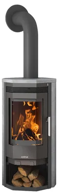 Produktbild von Justus | Kaminofen | Usedom 5 | 5,5 kW | Stahl Gussgrau, Speckstein