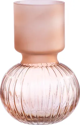 Produktbild von GILDE Vase, "Amerina", Glas, rosa, , L. 17 cm, B. 17 cm, H. 25,5 cm 40629