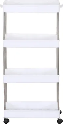 Immagine prodotto di Carrello da cucina Rebecca Mobili con rotelle 85x40x23 cm in plastica bianca