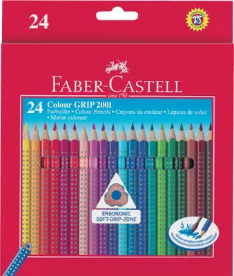 Zdjęcie produktu dla Ołówek kolorowy FABER-CASTELL Colour Grip, 24 sztuki